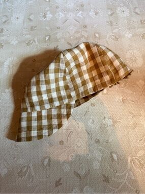 Soor Ploom gingham newsboy cap hat linen - large